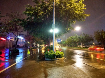 城市雨夜景色