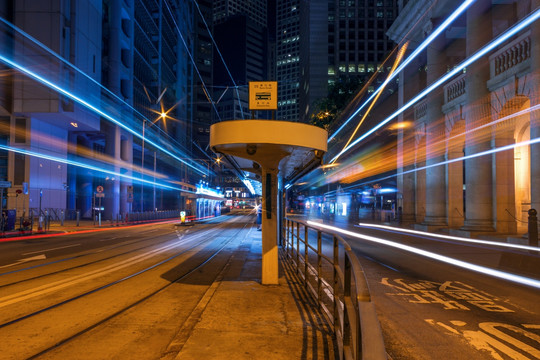 香港中环的夜景