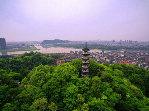 浙江兰溪 大云山 能仁塔航拍