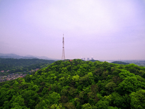 浙江兰溪大云山 广播塔航拍