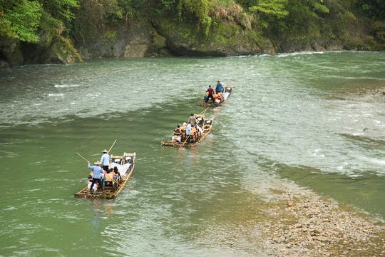 竹筏 武夷山 漂流