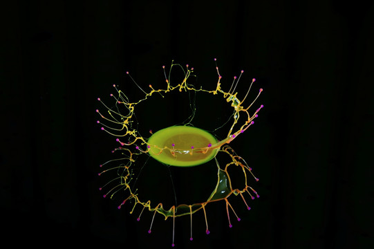 彩色的滴溅水液体设计