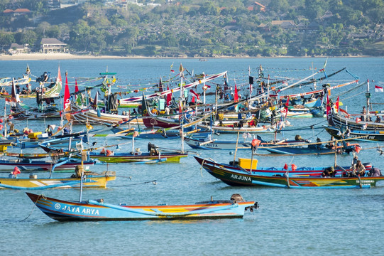巴厘传统的渔船