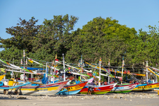 巴厘传统的渔船