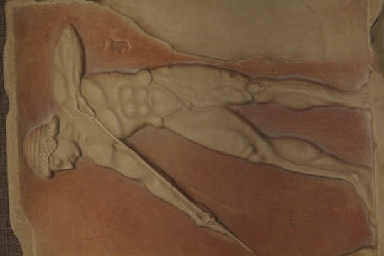 古希腊竞技浮雕人物