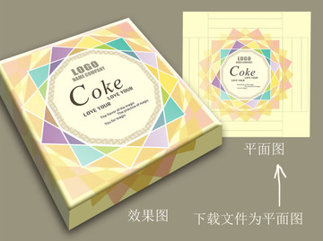 特色食品盒平面圖