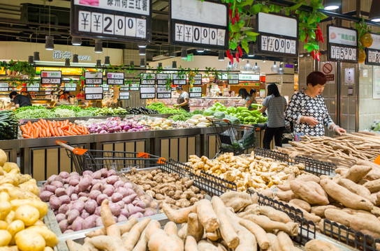 超市蔬菜食品区