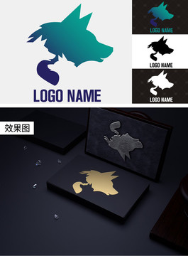 男裝LOGO創(chuàng)意狼標(biāo)志設(shè)計(jì)男鞋