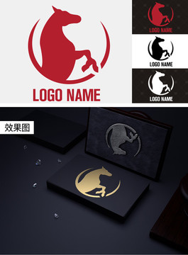 男裝LOGO創(chuàng)意駿馬標志房地產(chǎn)