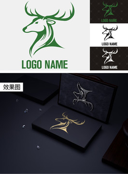 LOGO創(chuàng)意雄鹿標志男鞋服裝包