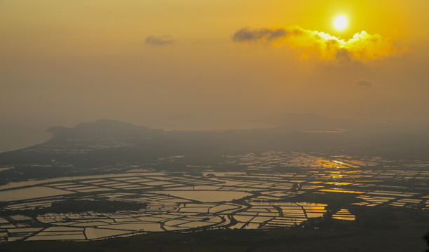 田园风光 田野 夕阳