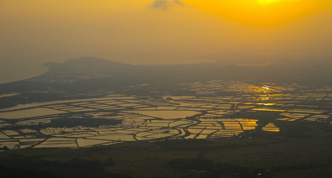 田园风光 田野 夕阳