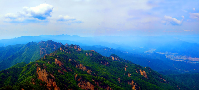 老君山油画效果