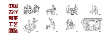 古代制茶全图 制茶工序图