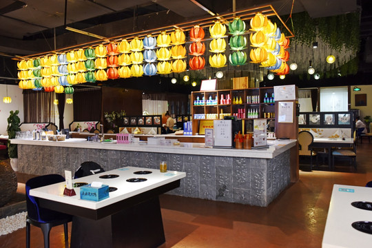 海鲜火锅店 自助餐厅设计