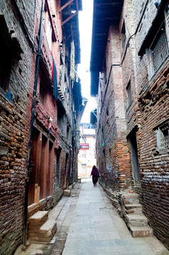 地震前尼泊尔巴德岗街景