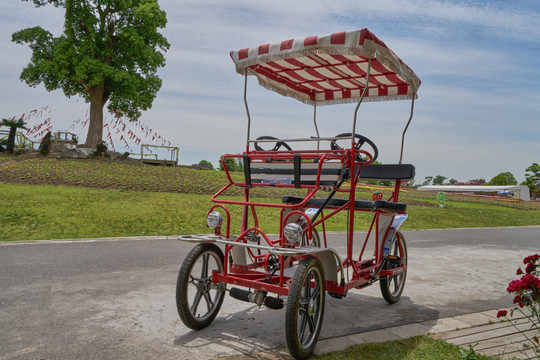 游园四轮车 公园老爷车