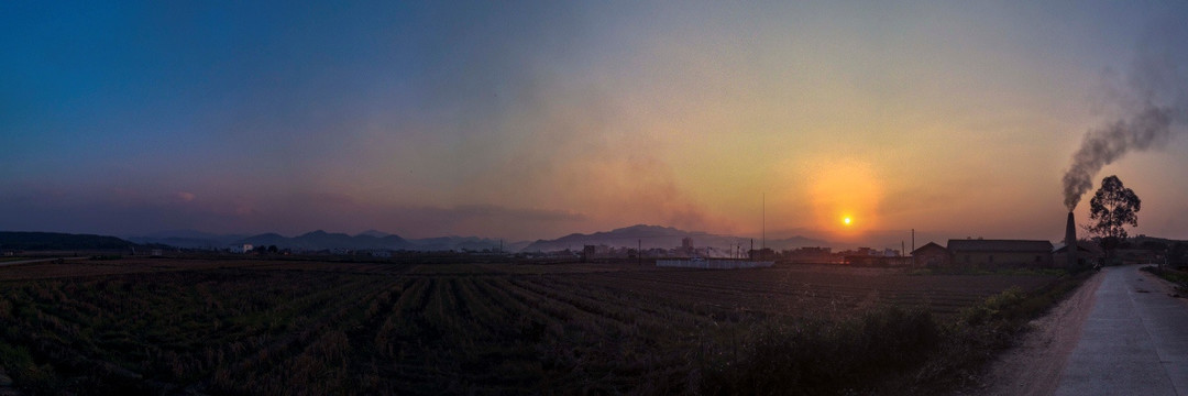 乡村夕阳