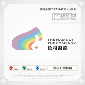 五彩繽紛孔雀商標(biāo)