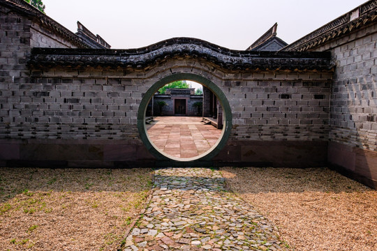 庭院门 青砖灰瓦庭院