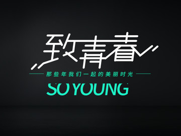 致青春字體設計