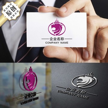 獅子LOGO 獅子皇冠精品標(biāo)志