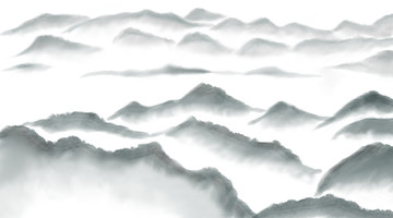 山水裝鈽畫水墨畫