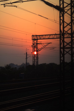 列车上看日出