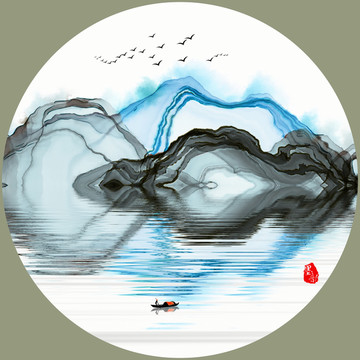 抽象水墨山水 意境水墨