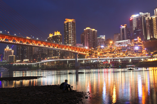 重庆城市夜景 洪崖洞夜景