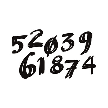 毛筆數(shù)字 筆刷數(shù)字