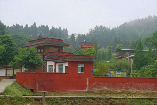 乐至报国寺 寺庙山门