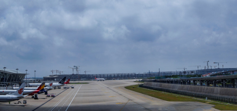 浦东机场全景拍摄