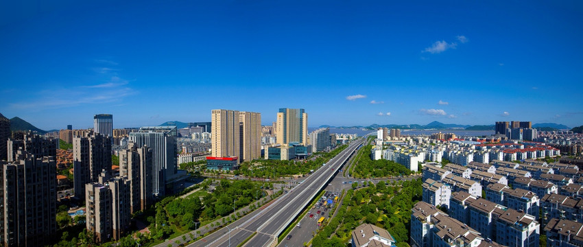 舟山普陀东港全景