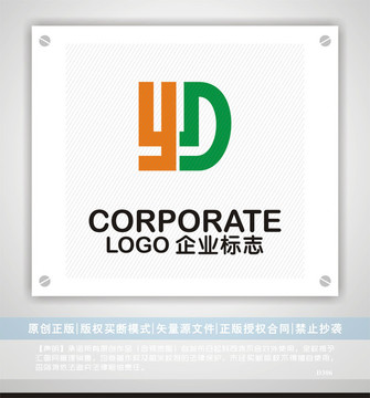 YD字母logo