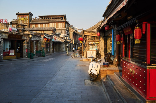 北京什刹海烟袋斜街街景