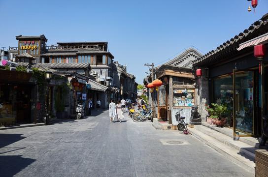 北京什刹海烟袋斜街街景