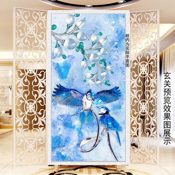水晶飛鳥(niǎo)3D立體珠寶玄關(guān)背景
