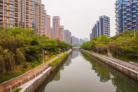 深圳后海中心河景观