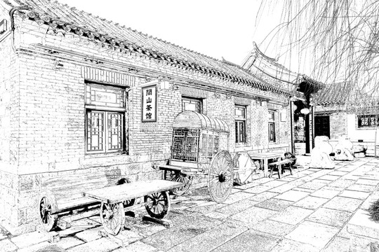 濟南老建筑線描