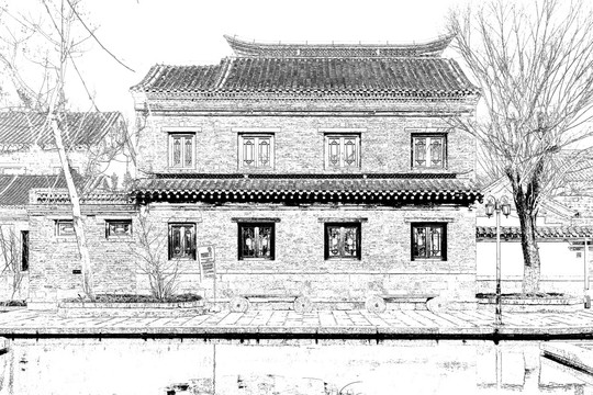 濟(jì)南老建筑線描