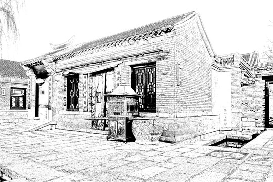 濟(jì)南老建筑線描