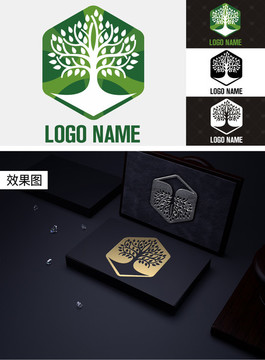 大树家居装饰家具logo标志