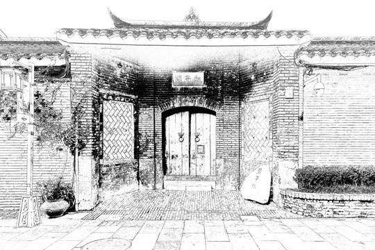寬窄巷子 成都古鎮(zhèn)線描