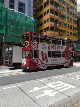 香港街景 叮叮车