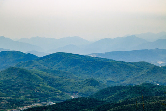 蓝调远山 高山丘壑 蓝调风景