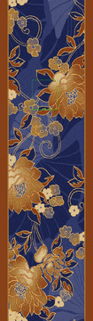 傳統(tǒng)藍(lán)色地毯設(shè)計(jì)走道