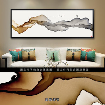 水墨禪境裝飾畫 現(xiàn)代創(chuàng)意水墨畫