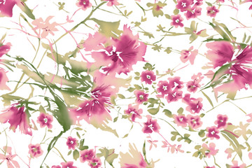 花卉图案素材 床品花型 窗帘花