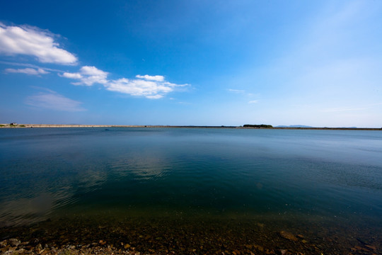 海平面 平静海面 蓝天白云大海